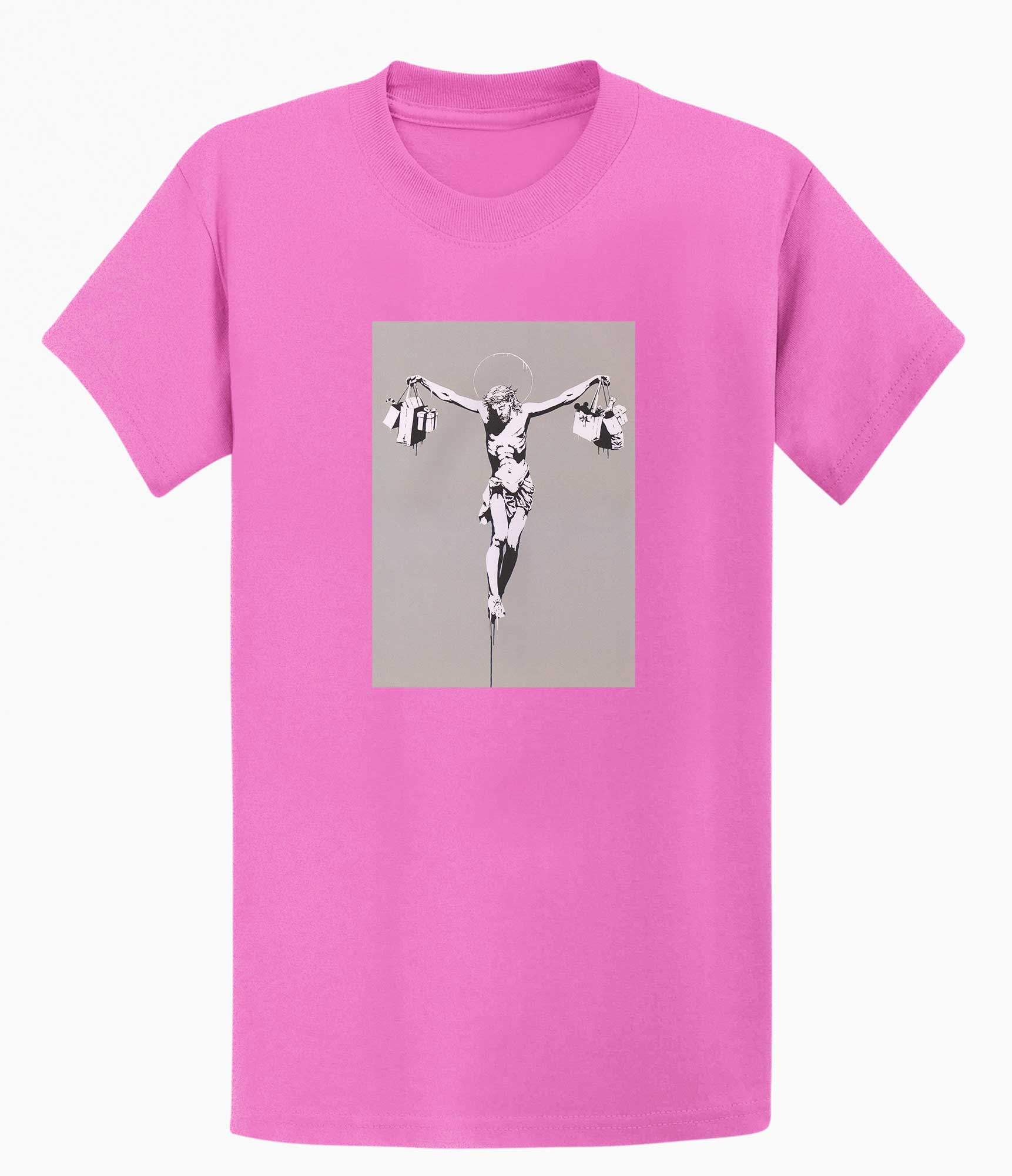 Image of Banksy T-shirt - Jesus Shopping Banksy-Apparel
