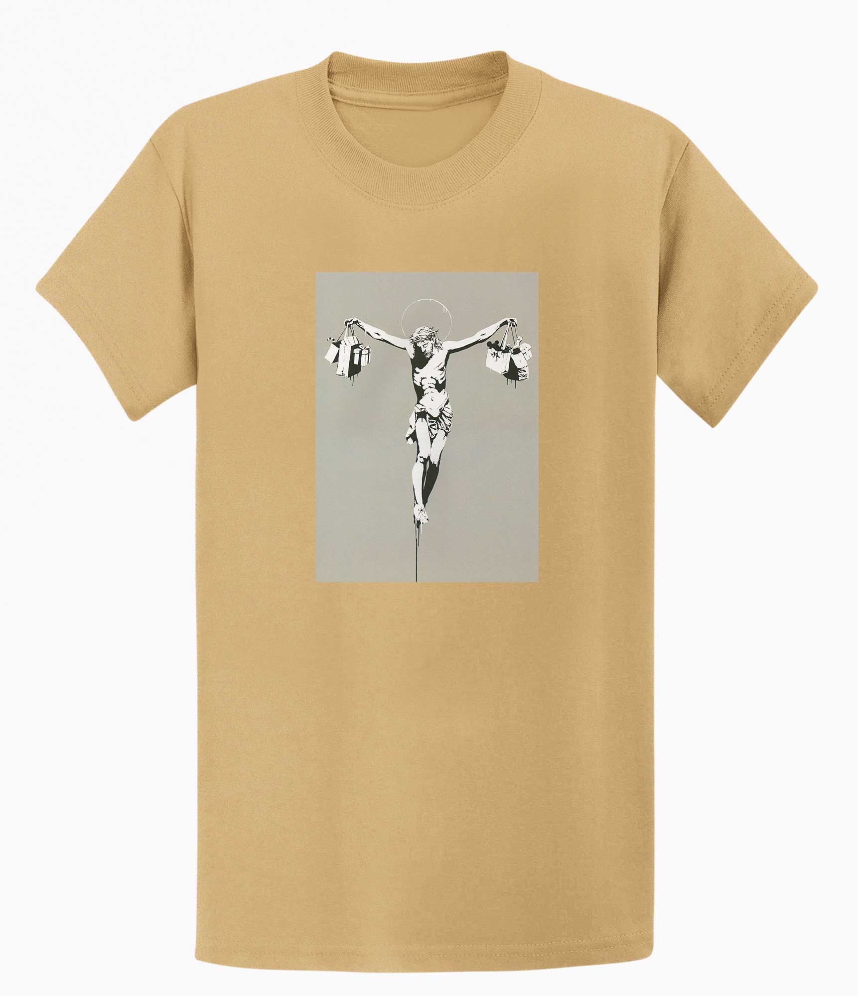 Image of Banksy T-shirt - Jesus Shopping Banksy-Apparel