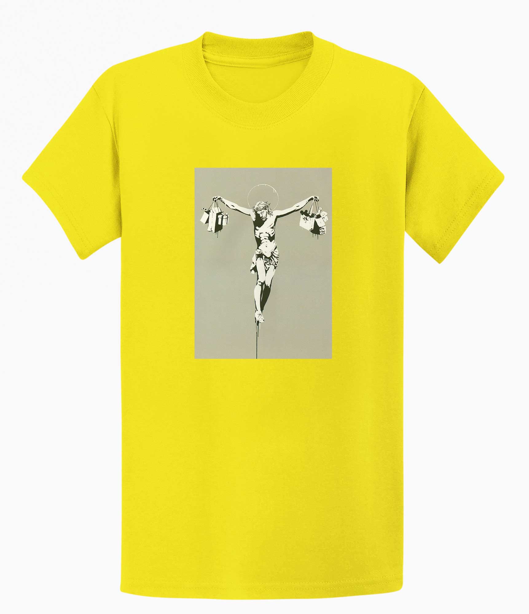 Image of Banksy T-shirt - Jesus Shopping Banksy-Apparel