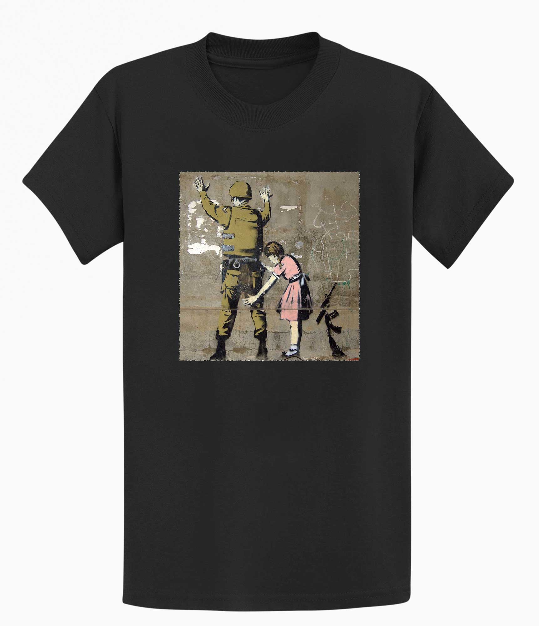 Image of Banksy T-shirt - Girl and a Soldier Banksy-Apparel