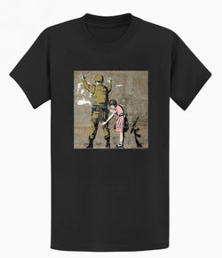 Image of Banksy T-shirt - Girl and a Soldier