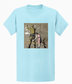 Image of Banksy T-shirt - Girl and a Soldier