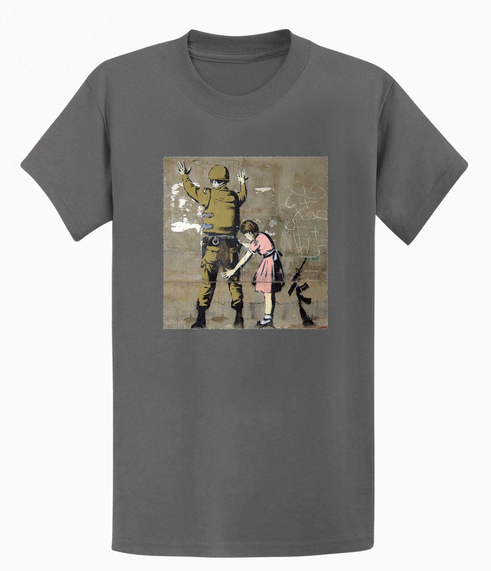 Image of Banksy T-shirt - Girl and a Soldier Banksy-Apparel