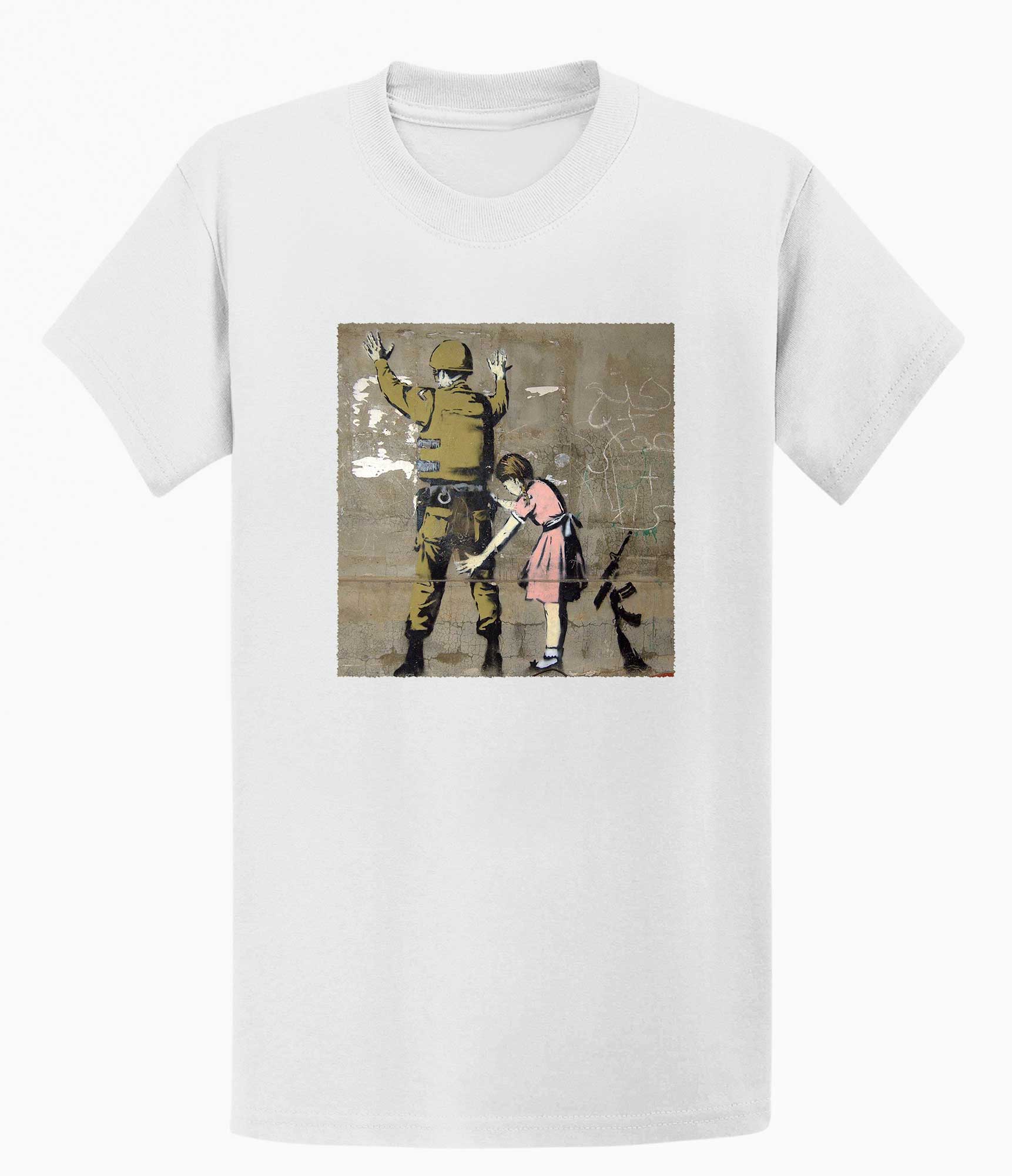 Image of Banksy T-shirt - Girl and a Soldier Banksy-Apparel