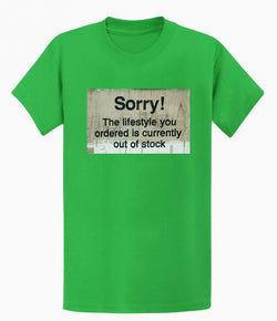 Image of Banksy Sorry Out of Stock Men's T-shirt