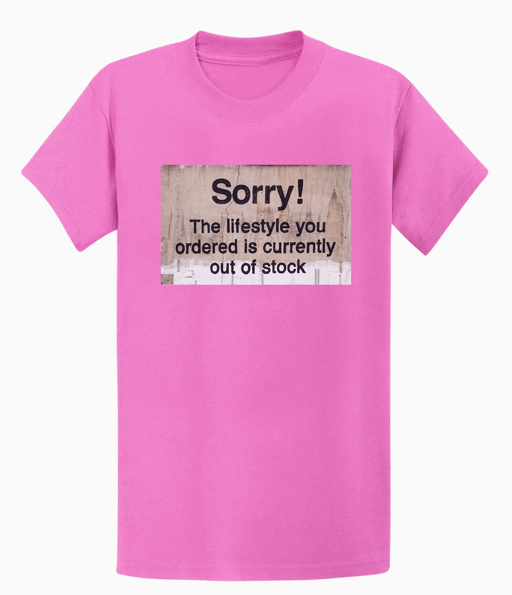 Image of Banksy Sorry Out of Stock Men's T-shirt Banksy-Apparel