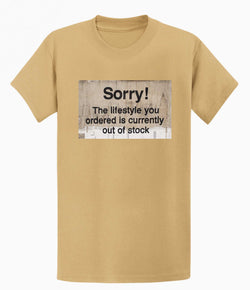 Image of Banksy Sorry Out of Stock Men's T-shirt