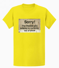 Image of Banksy Sorry Out of Stock Men's T-shirt