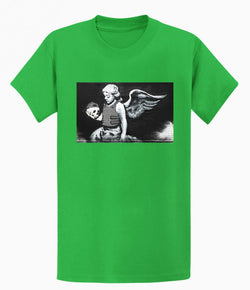 Image of Banksy Men's T-shirt - Angel with Skull