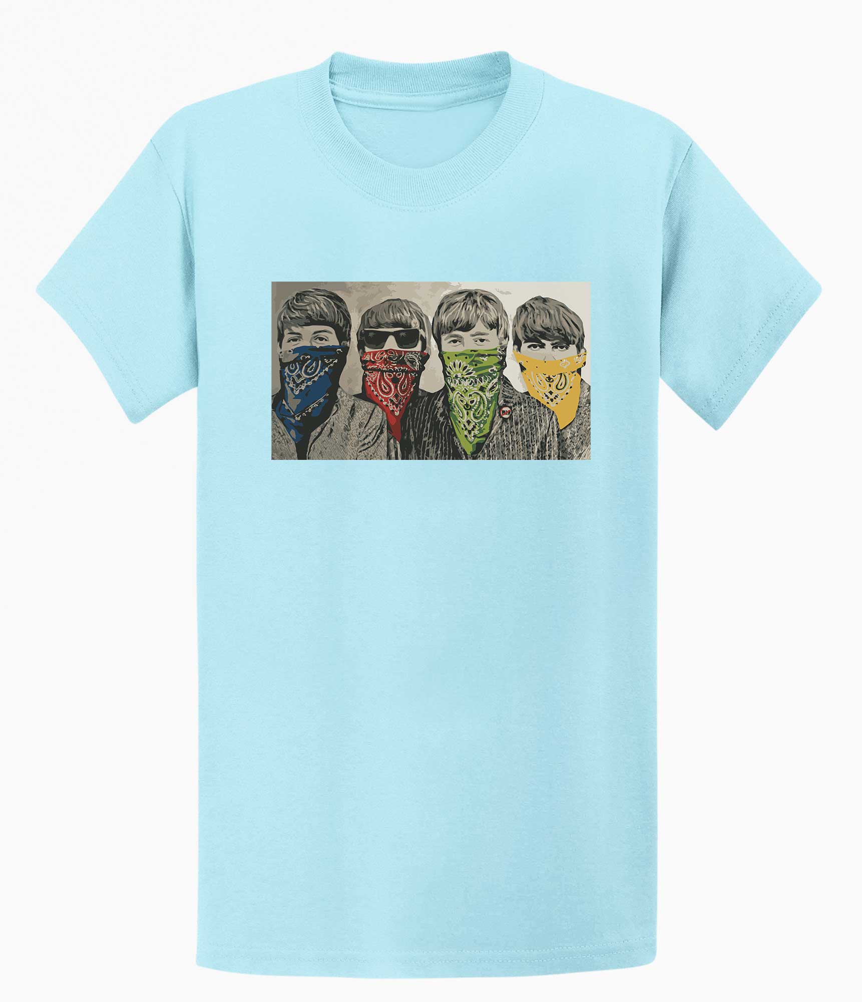 Image of Banksy Unisex T-shirt  - Beatles with Bandanas Banksy-Apparel