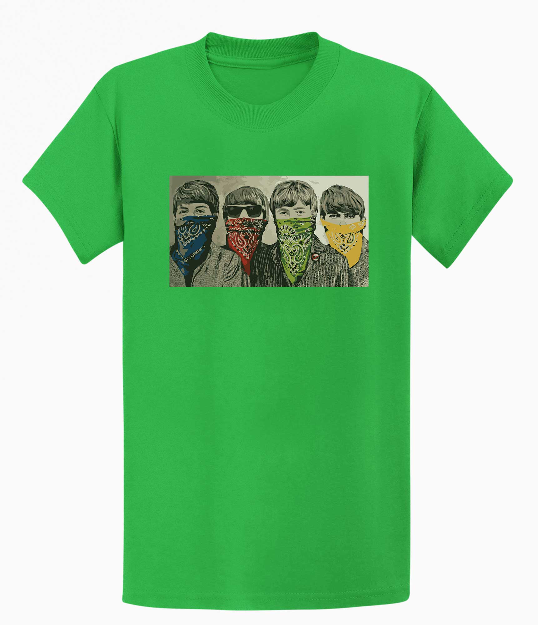 Image of Banksy Unisex T-shirt  - Beatles with Bandanas Banksy-Apparel
