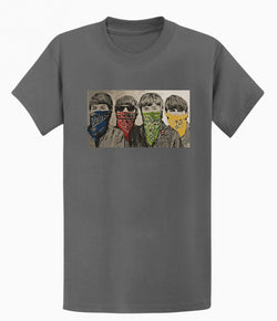 Image of Banksy Unisex T-shirt  - Beatles with Bandanas