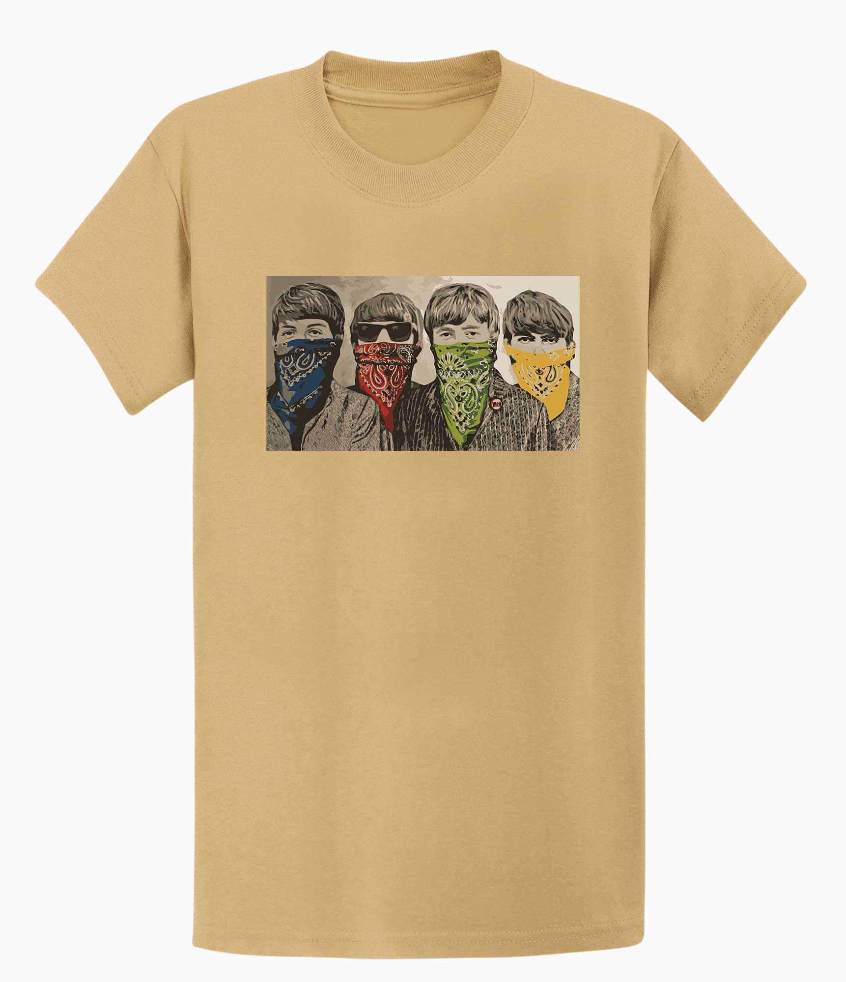 Image of Banksy Unisex T-shirt  - Beatles with Bandanas Banksy-Apparel