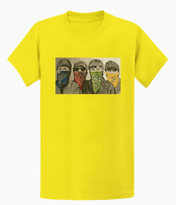Image of Banksy Unisex T-shirt  - Beatles with Bandanas