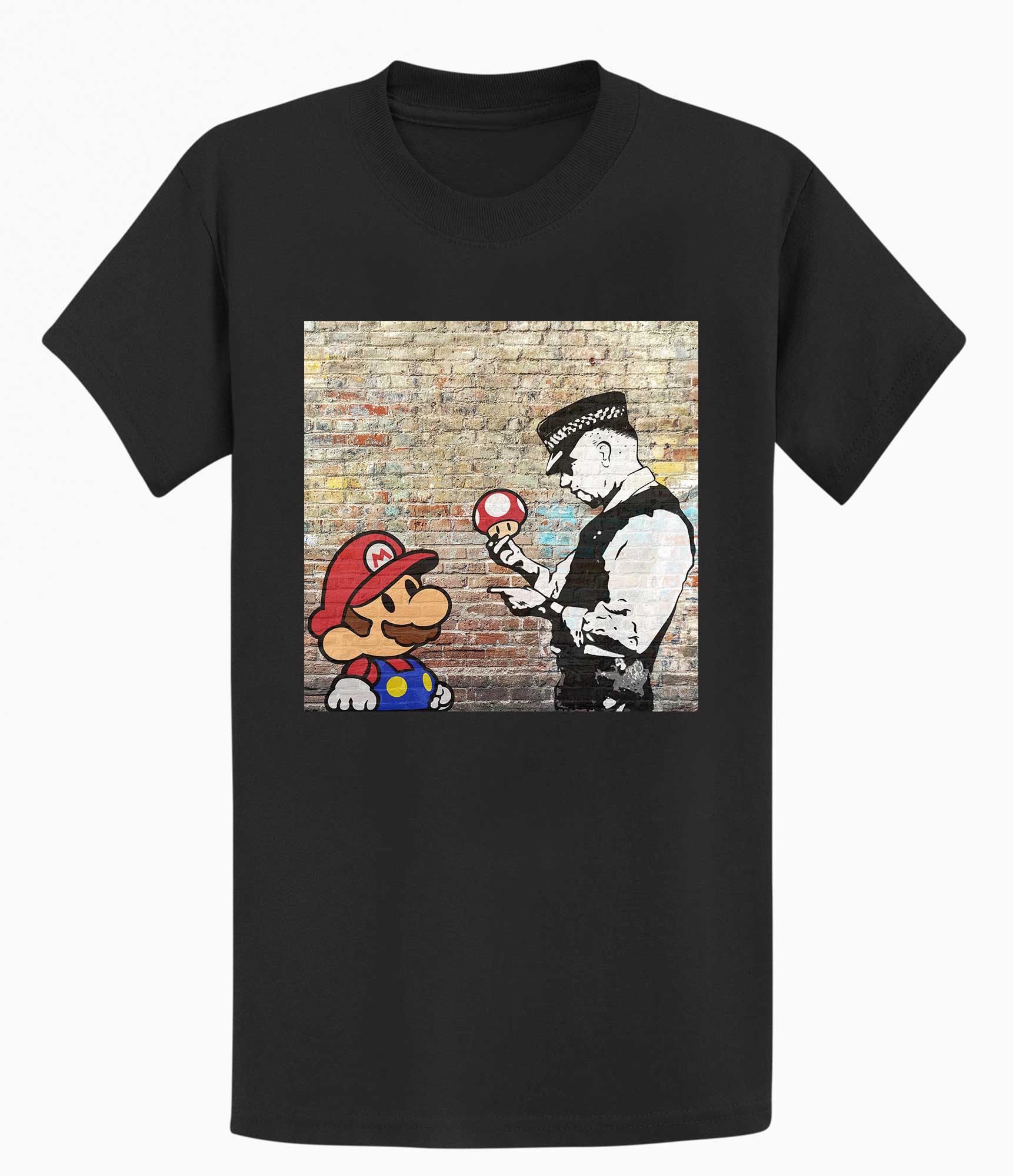 Banksy Unisex T-shirt - Super Mario