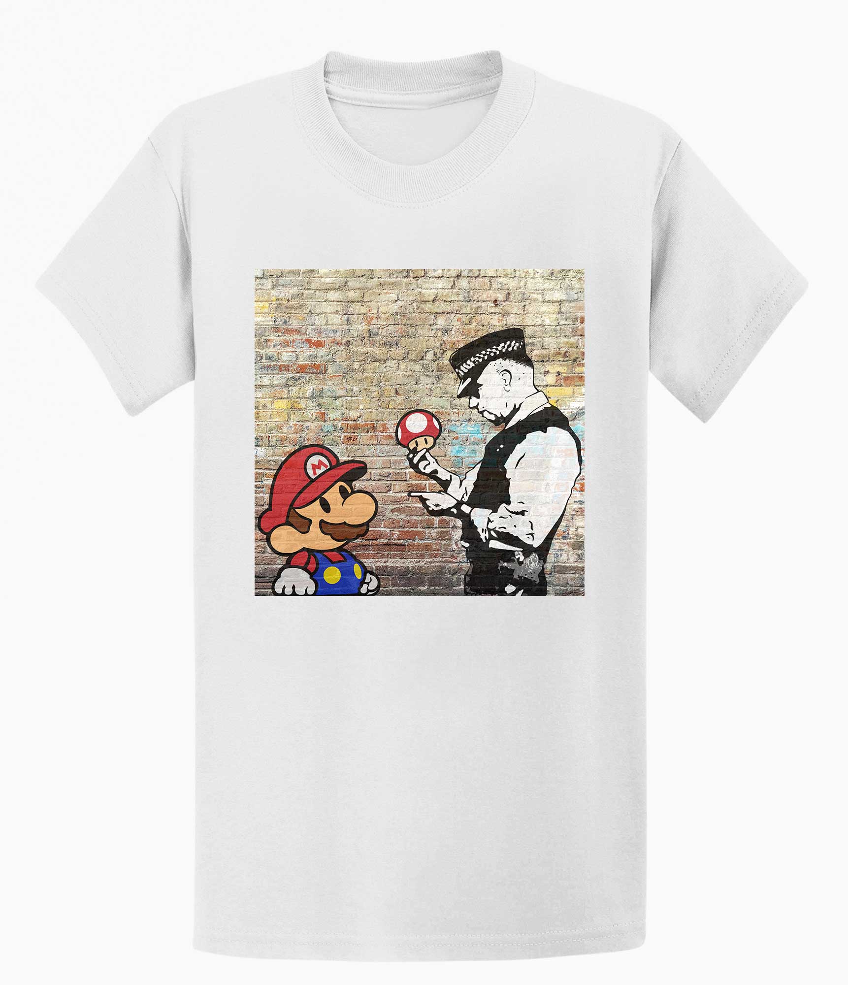 Banksy Unisex T-shirt - Super Mario