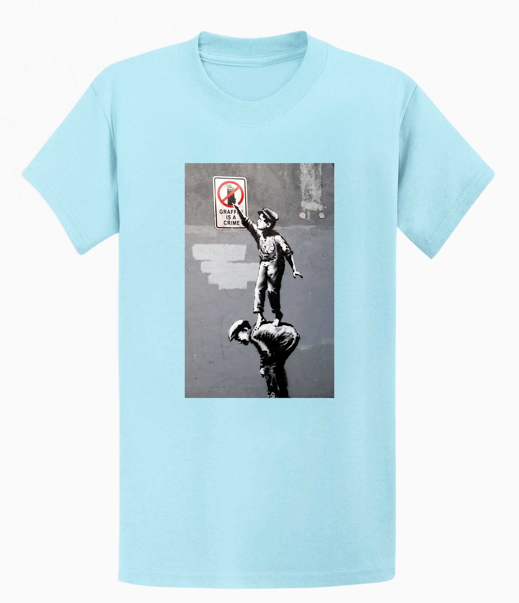 Image of Banksy Unisex T-Shirt - Graffiti is a Crime Banksy-Apparel