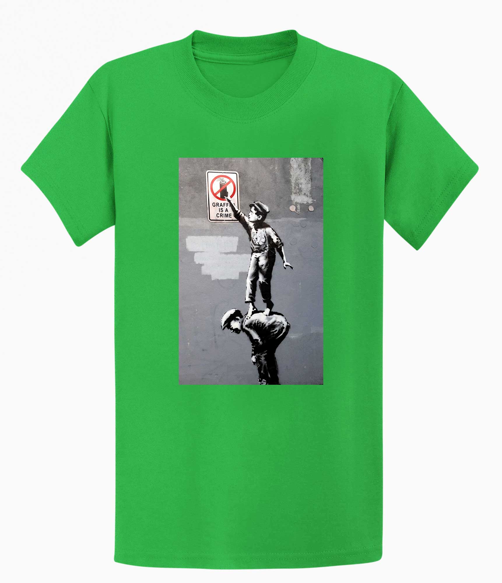Image of Banksy Unisex T-Shirt - Graffiti is a Crime Banksy-Apparel