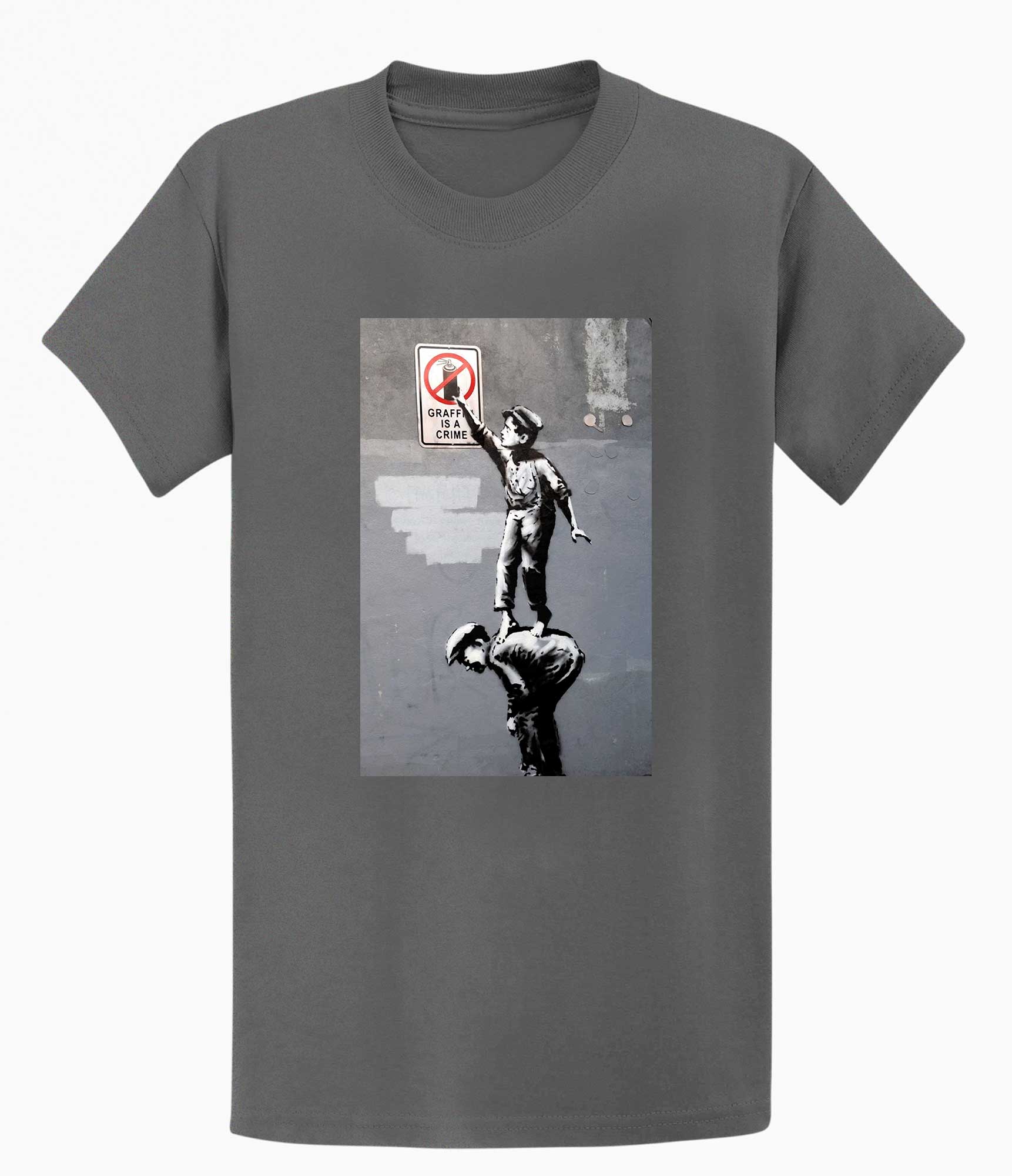 Image of Banksy Unisex T-Shirt - Graffiti is a Crime Banksy-Apparel