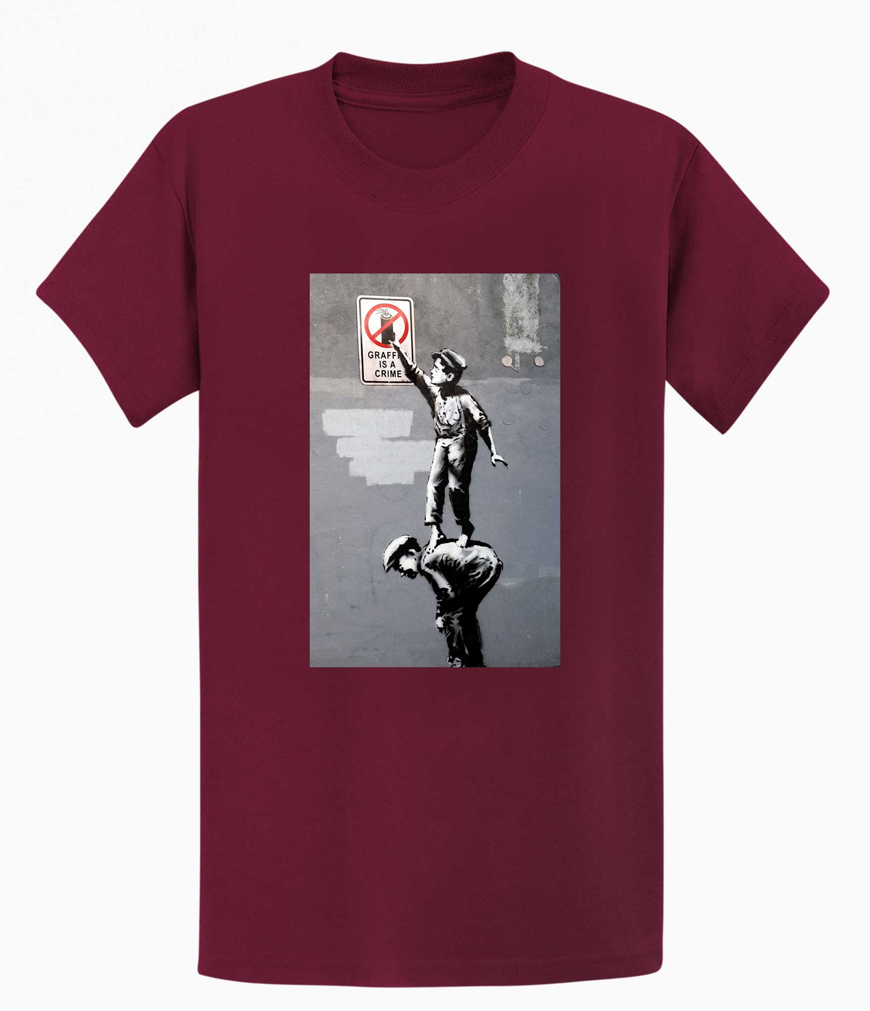 Image of Banksy Unisex T-Shirt - Graffiti is a Crime Banksy-Apparel