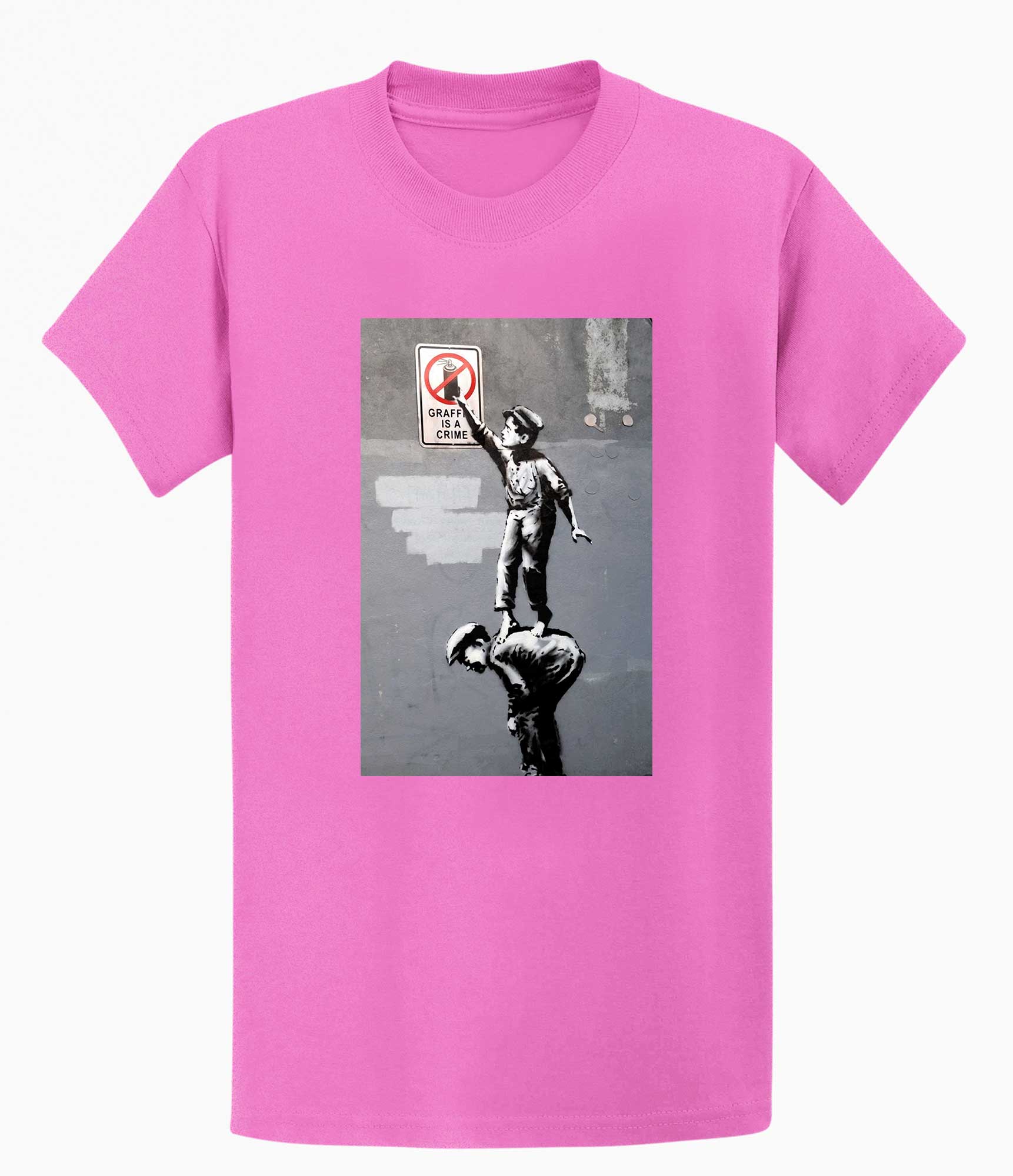 Image of Banksy Unisex T-Shirt - Graffiti is a Crime Banksy-Apparel
