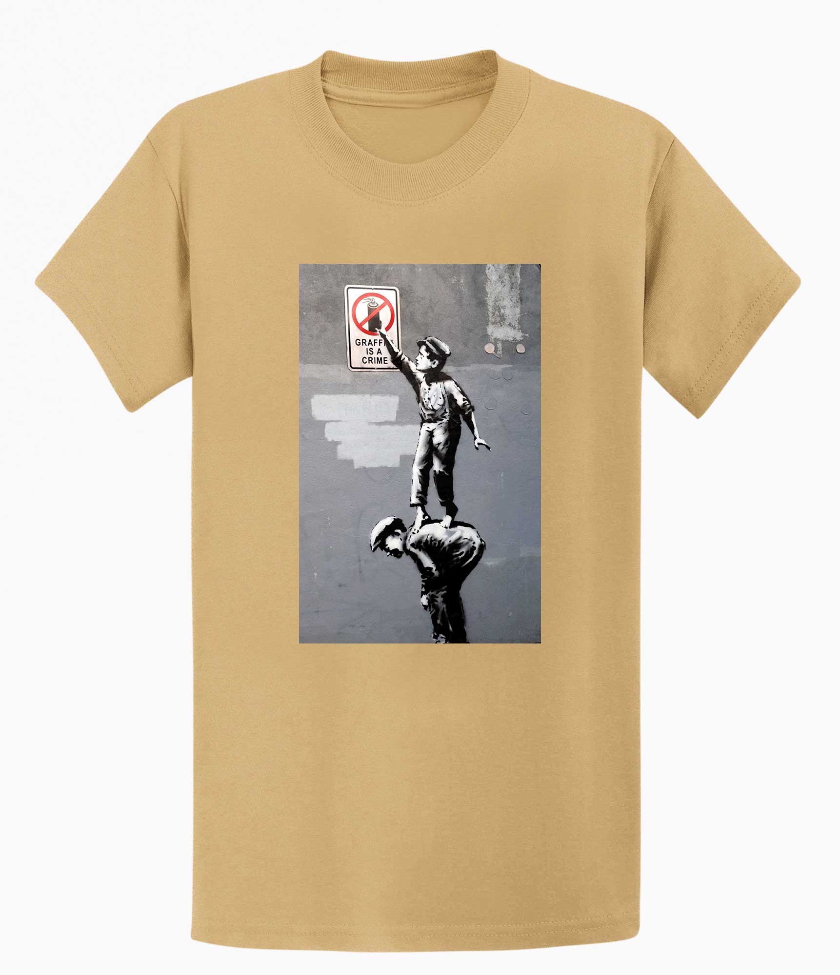 Image of Banksy Unisex T-Shirt - Graffiti is a Crime Banksy-Apparel