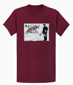 Image of Banksy T-shirt - Follow Your Dreams/Cancelled