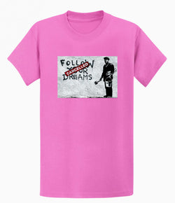 Image of Banksy T-shirt - Follow Your Dreams/Cancelled