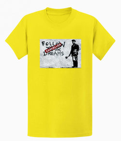 Image of Banksy T-shirt - Follow Your Dreams/Cancelled