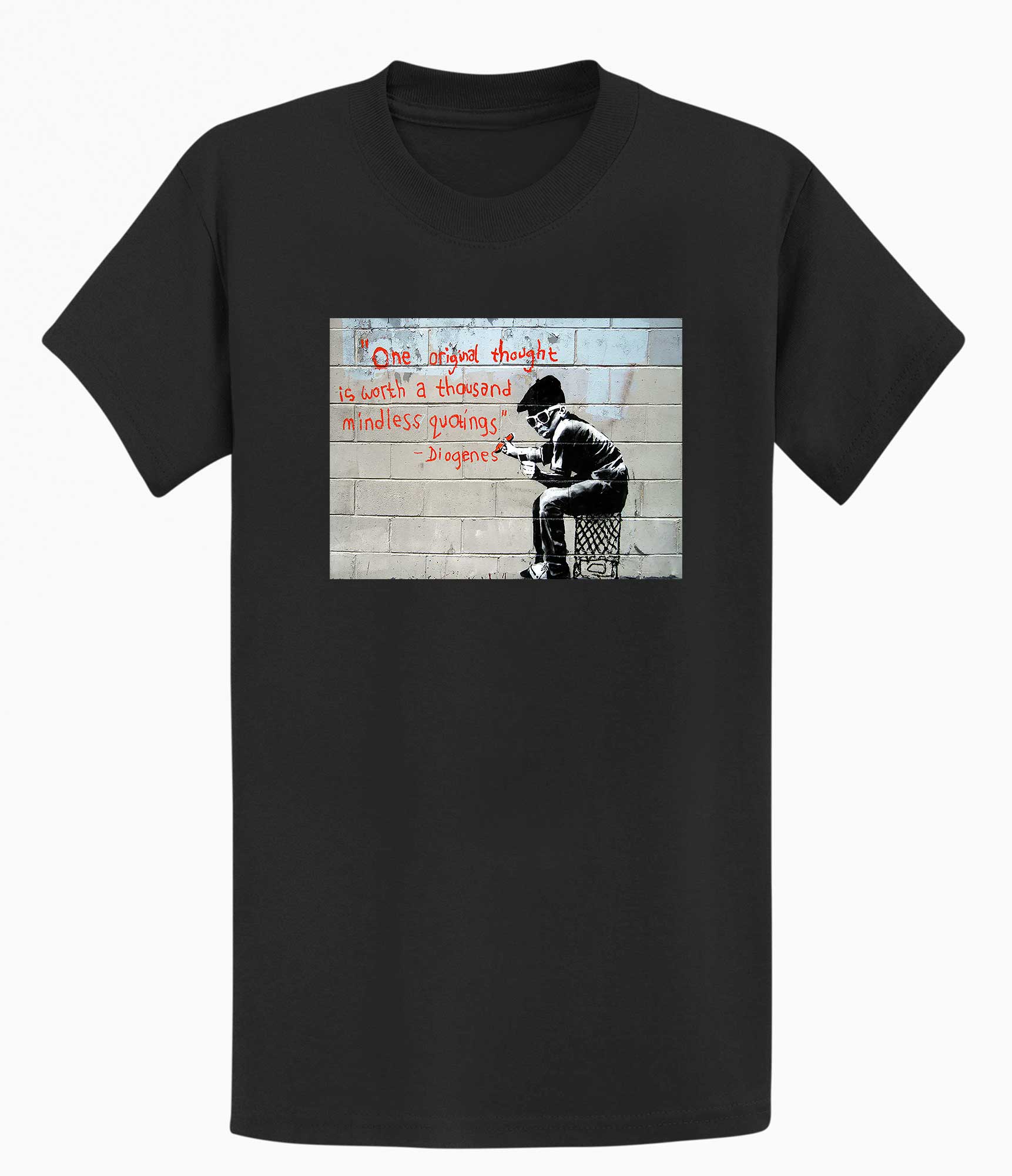 Image of Banksy T-shirt - One Original Thought Banksy-Apparel