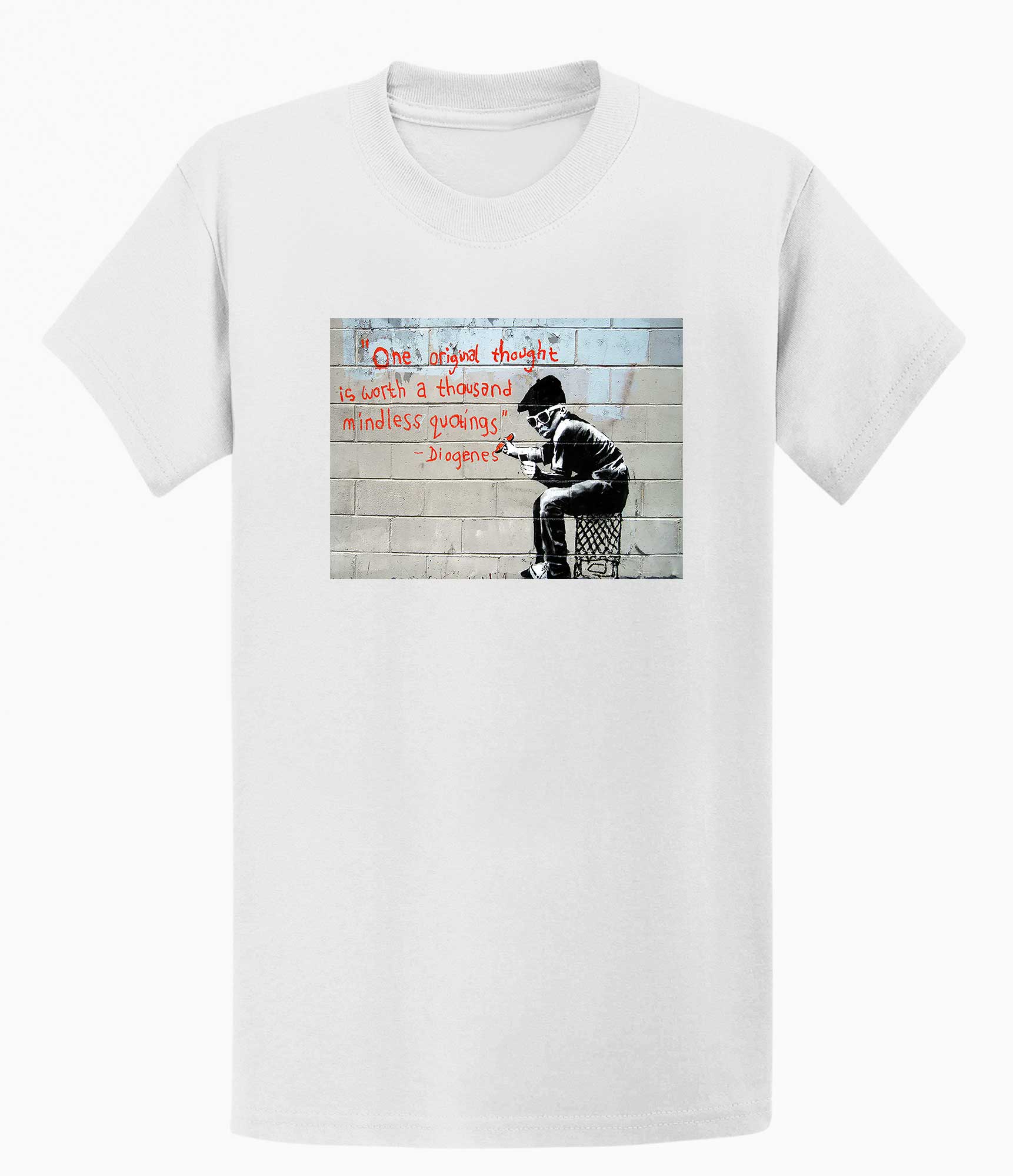 Image of Banksy T-shirt - One Original Thought Banksy-Apparel