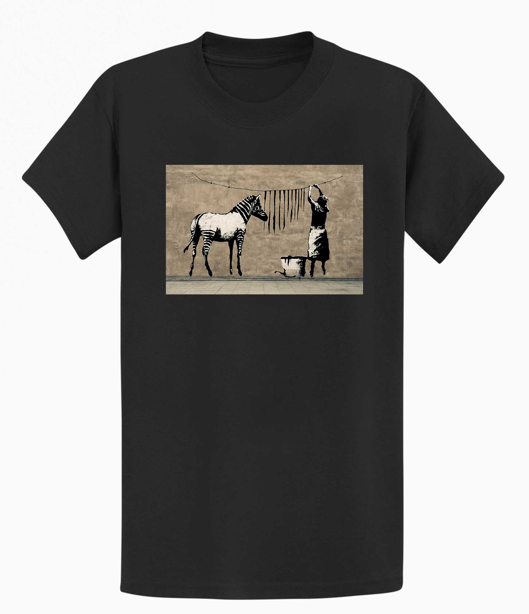 Image of Banksy T-shirt - Zebra Banksy-Apparel