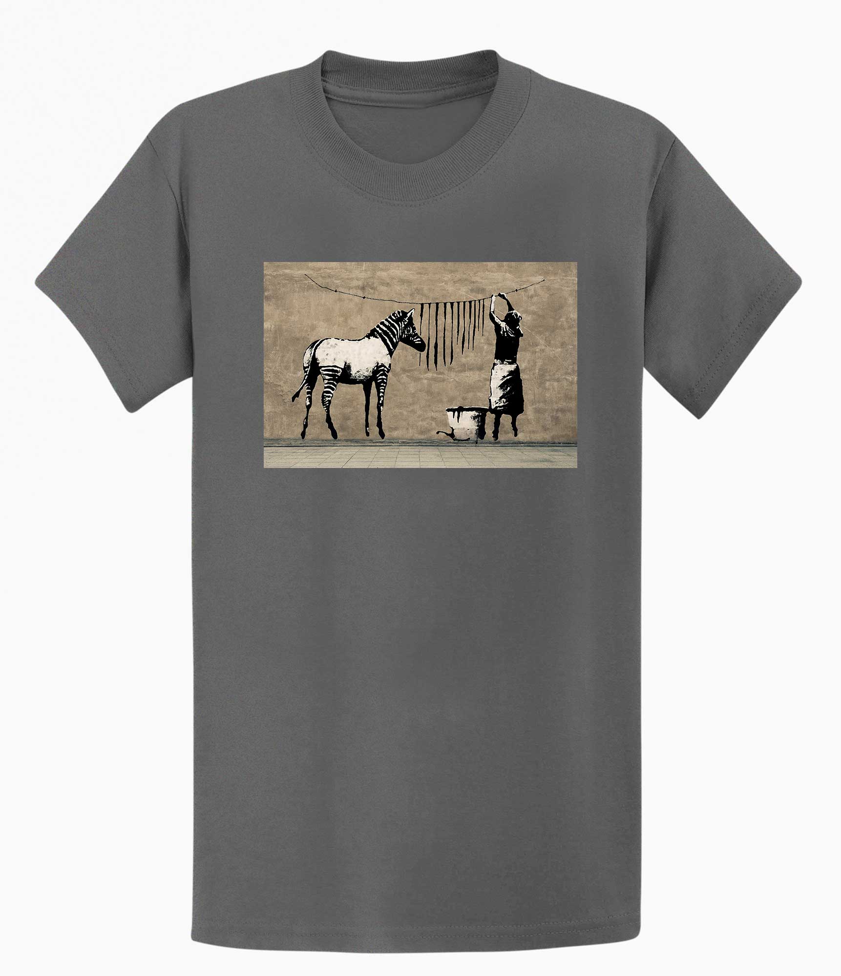 Image of Banksy T-shirt - Zebra Banksy-Apparel