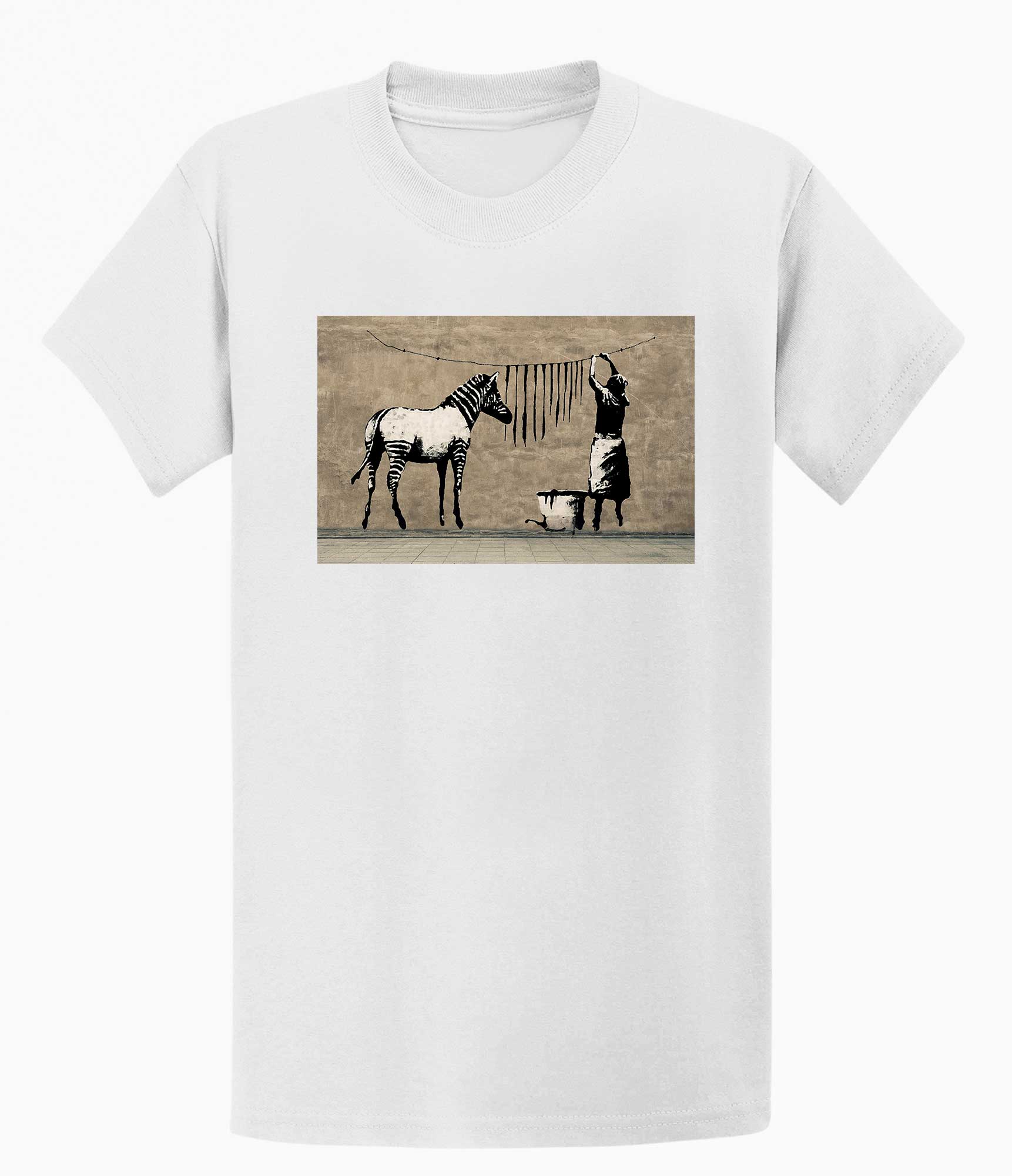 Image of Banksy T-shirt - Zebra Banksy-Apparel