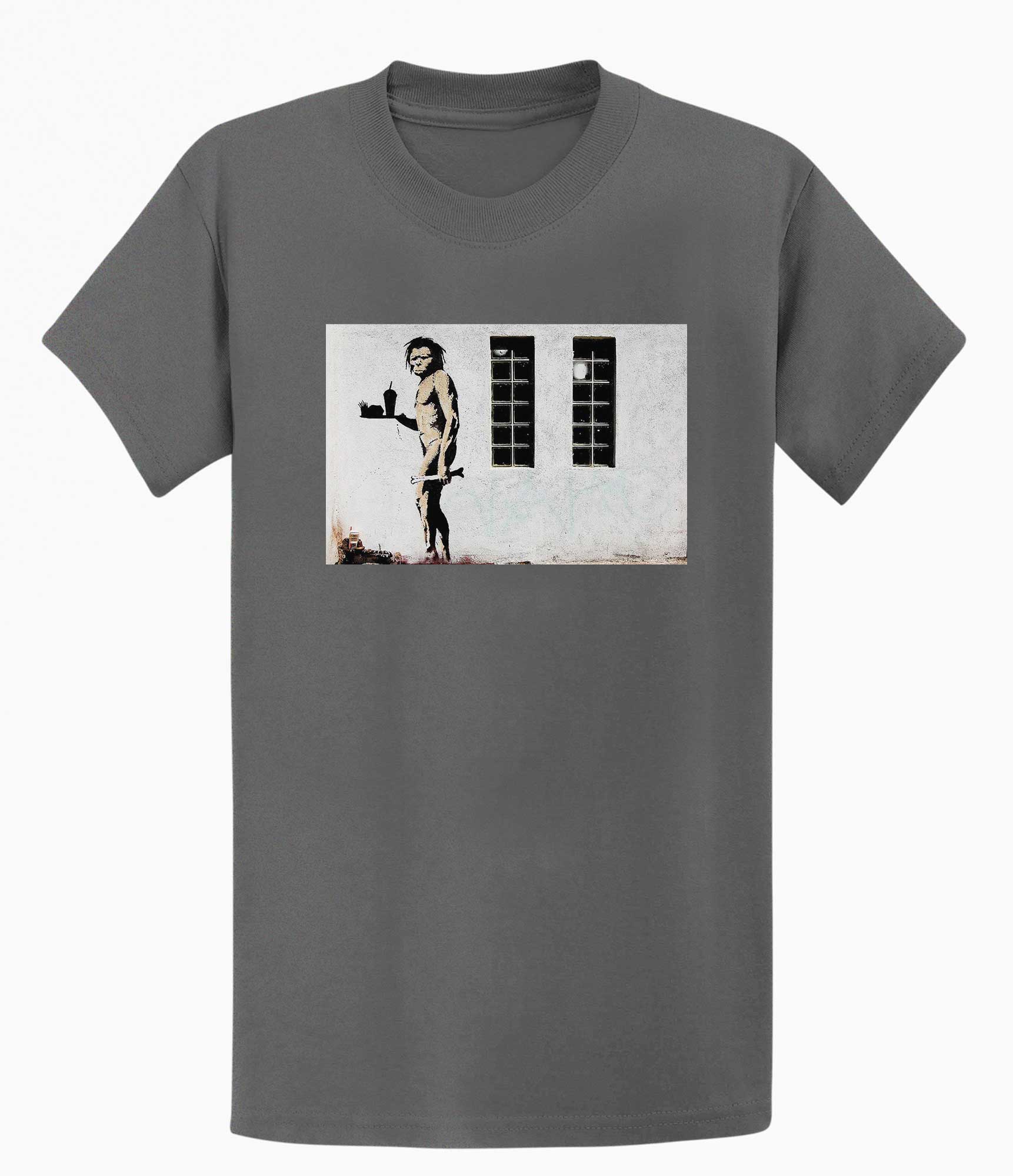 Image of Banksy T-shirt - Ape Man Banksy-Apparel