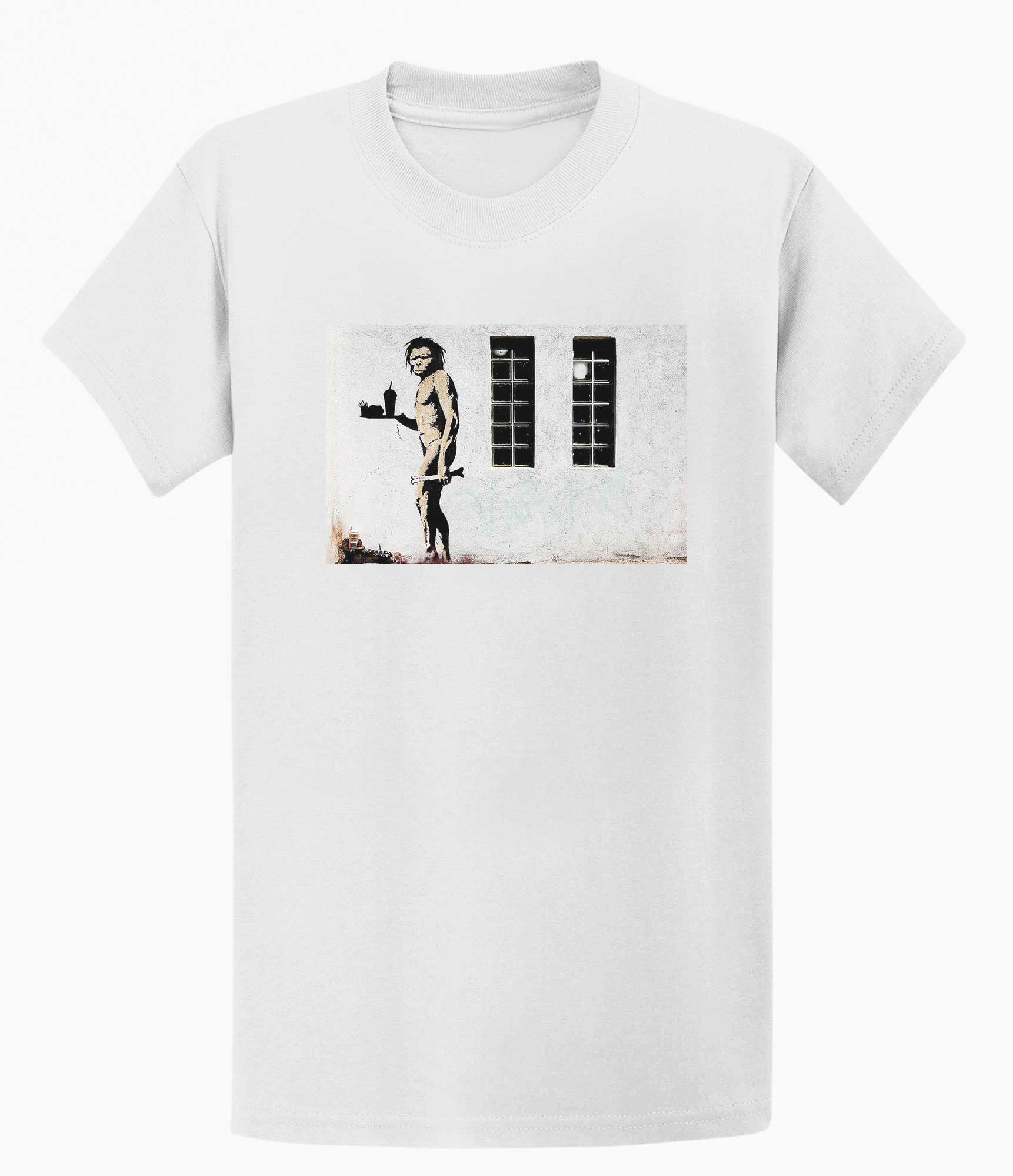 Image of Banksy T-shirt - Ape Man Banksy-Apparel