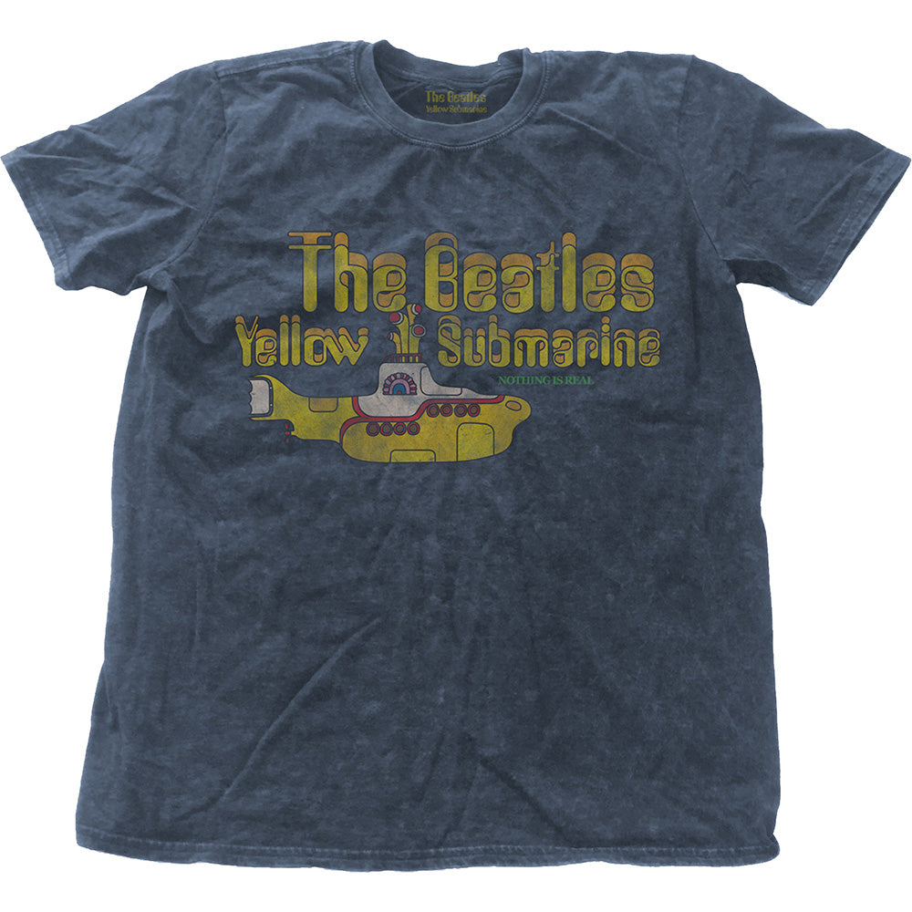 Image of The Beatles T-Shirt-Yellow Submarine - Snow Wash Rock Off