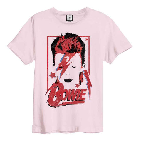 Image of David Bowie Aladdin Sane Pink T-shirt