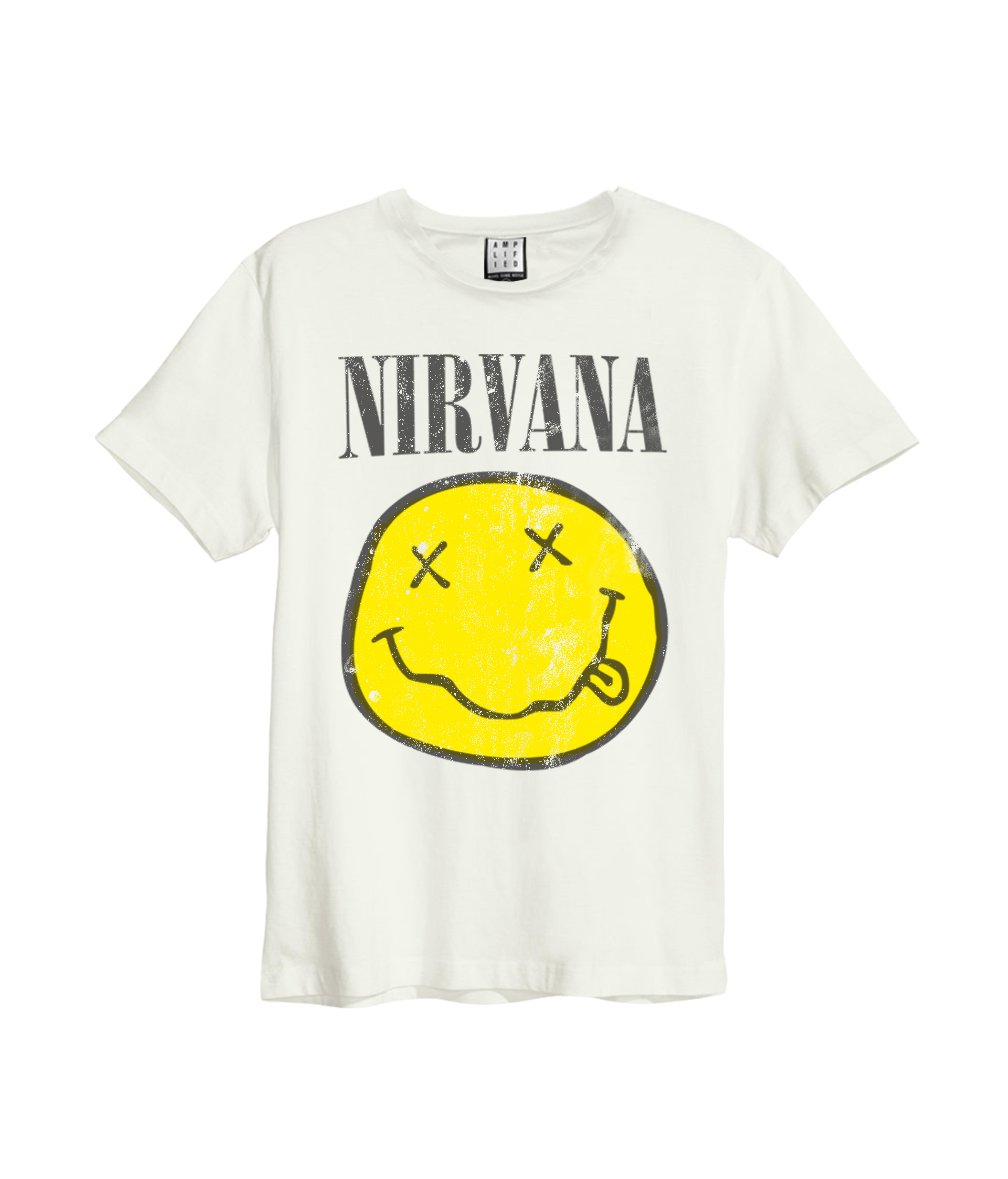 Image of Nirvana T-Shirt - Worn Out Smiley Amplified