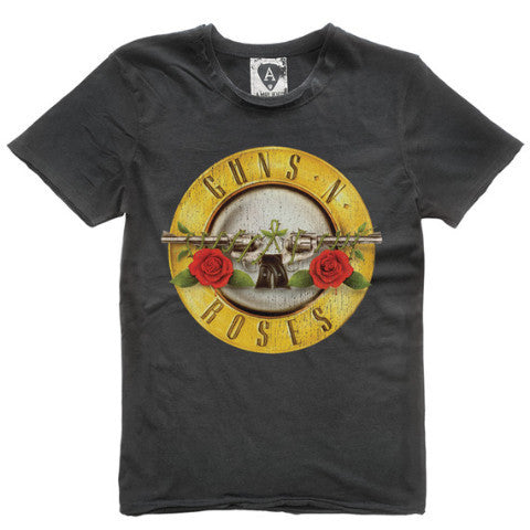 Image of Guns 'n' Roses Drum Logo Amplified charcoal Men's T-shirt