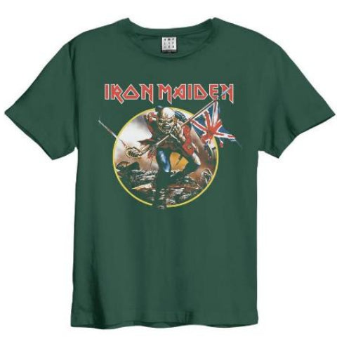 Image of Iron Maiden Trooper Amplified Men's Green Simmons T-shirt