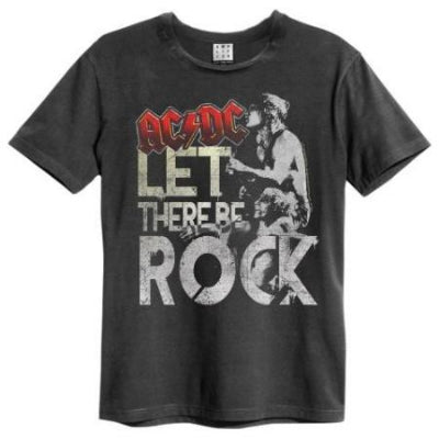 AC/DC Let There Be Rock Amplified Charcoal Men’s T-shirt