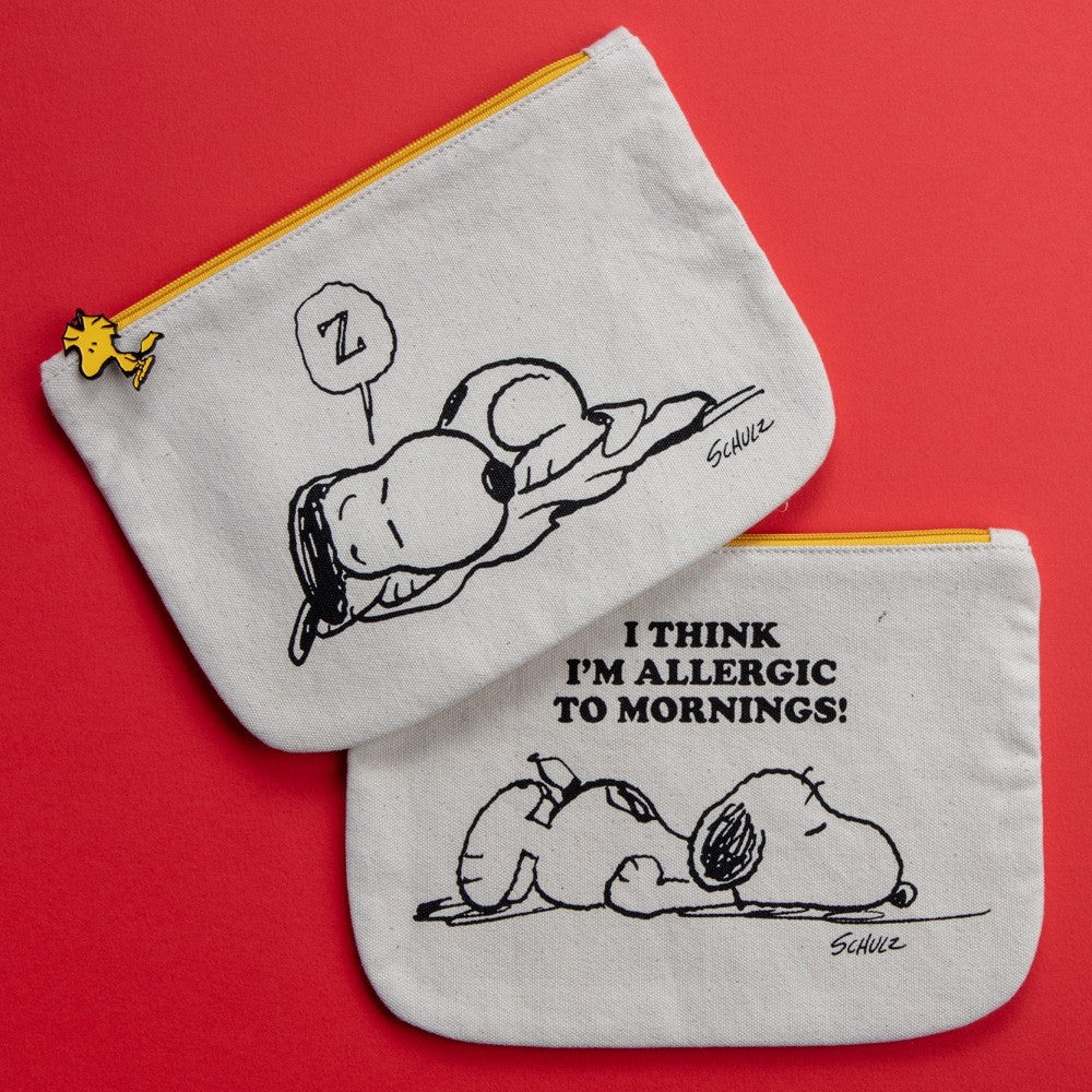 Image of SNOOPY & ALLERGIC TO MORNINGS POUCH