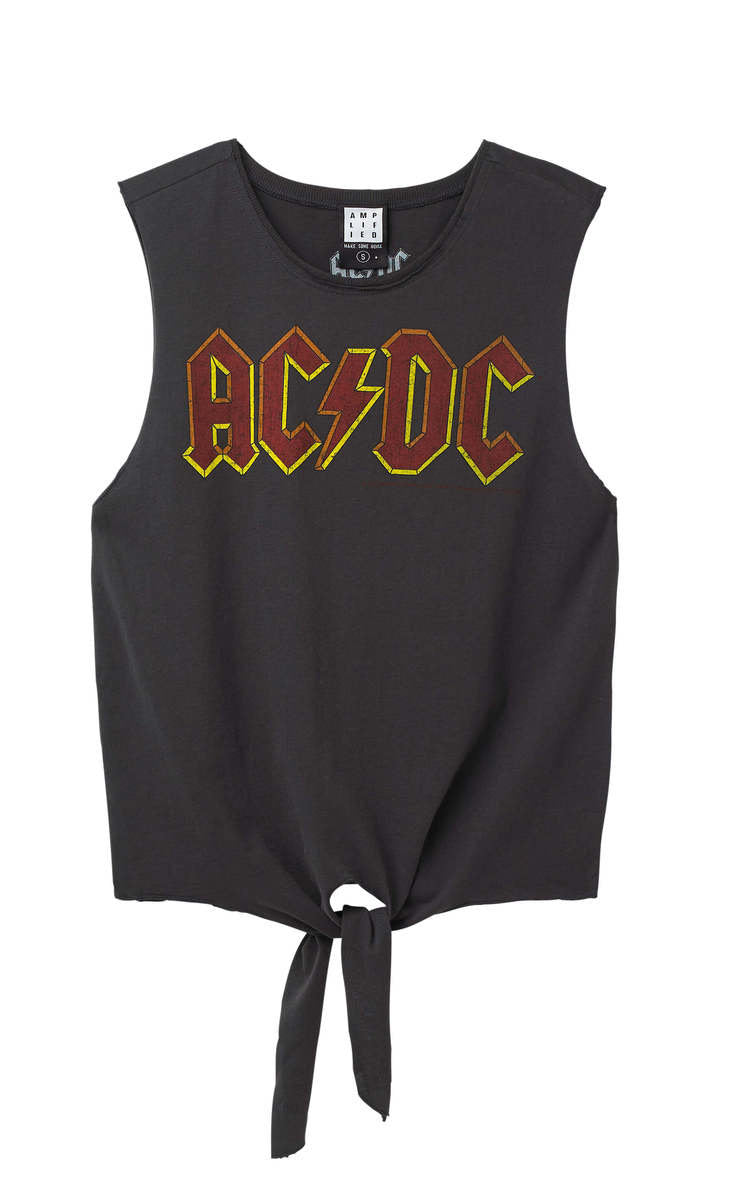 ACDC Logo Tie Up Ladies T-shirt