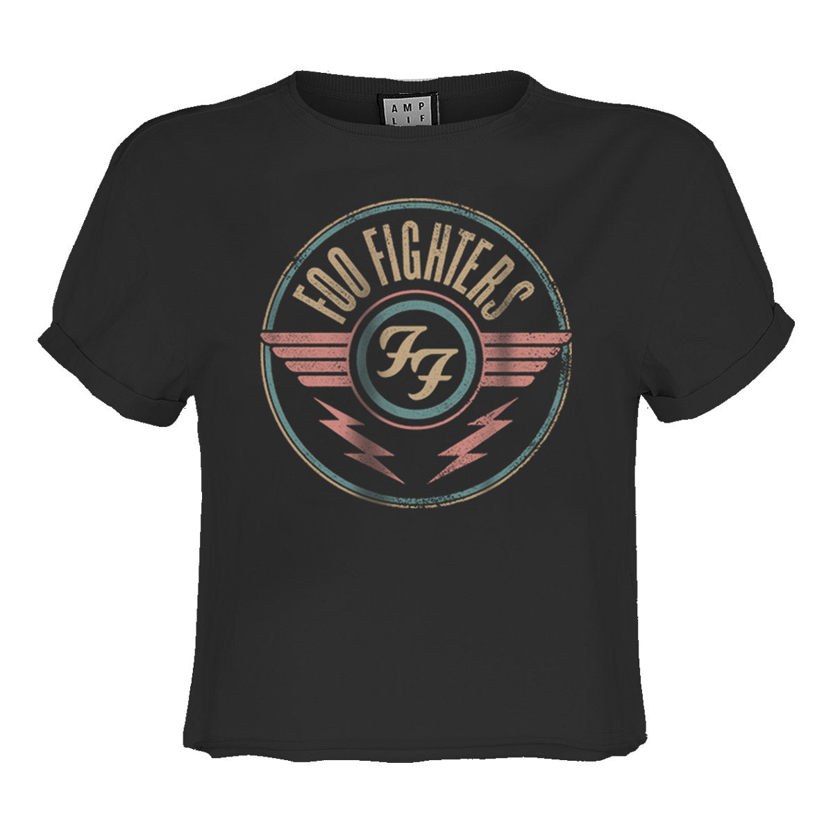 Image of Foo Fighters Crop Top T Shirt - FF Air Logo Amplified