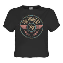 Image of Foo Fighters Crop Top T Shirt - FF Air Logo