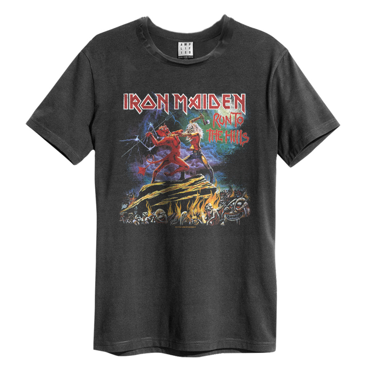 Image of Iron Maiden T Shirt - Run to The Hills Amplified