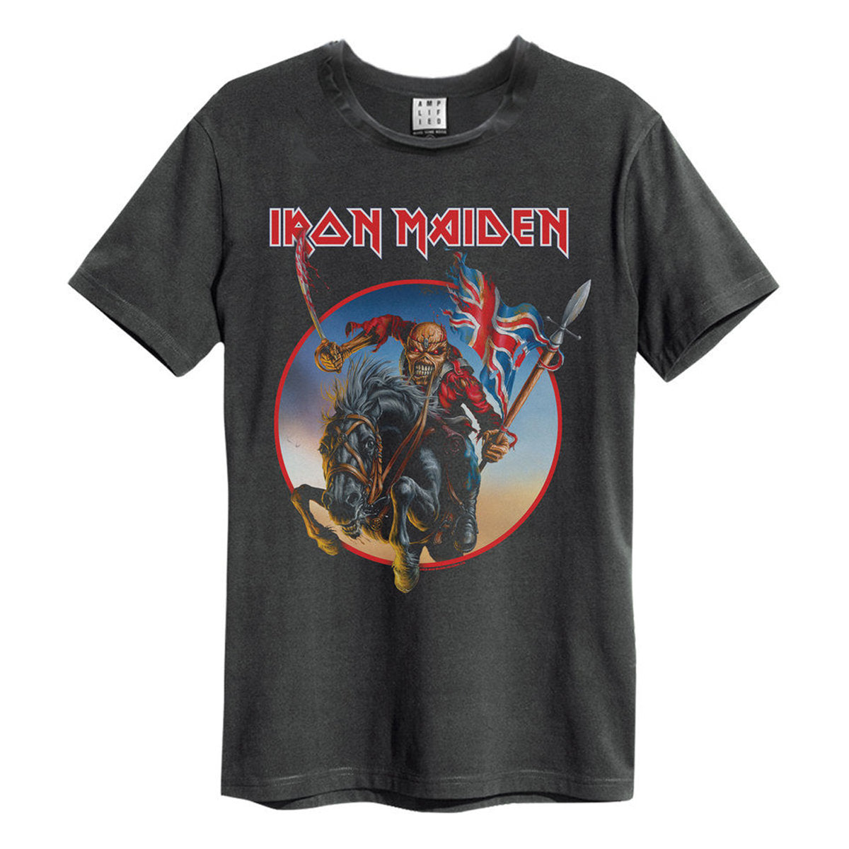 Image of Iron Maiden T-shirt - The Trooper on Steed Amplified