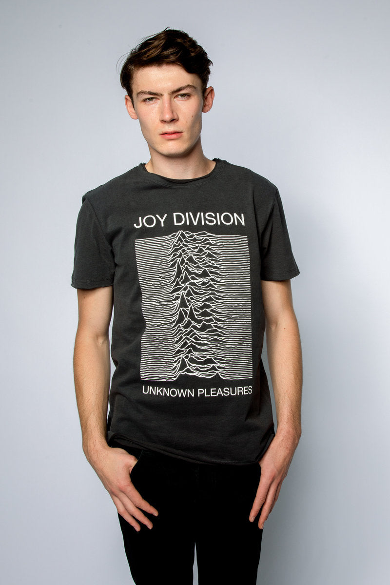 Joy Division T Shirt - Unknown Pleasures, Charcoal