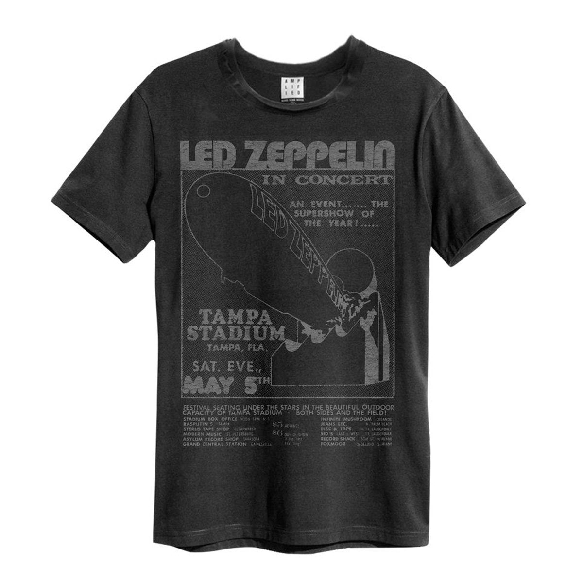 Led Zeppelin LZI Blue Cover T-Shirt Carbone M Led Zeppelin LZI Blue Cover T-Shirt Carbone M